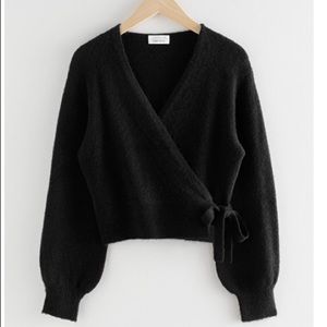 & other stories wrap cardigan black size XS